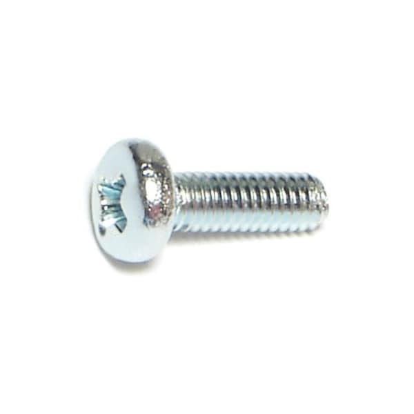 Midwest Fastener M4-0.70 x 12 mm Phillips Pan Machine Screw, Zinc Plated Steel, 20 PK 63125 - main